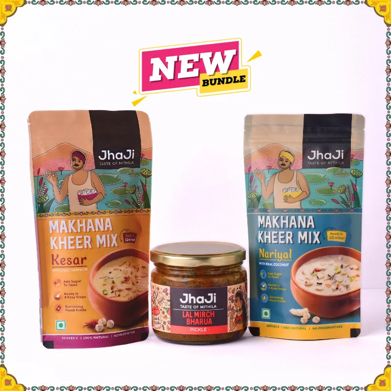 Desi Delight Duo: Lal Mirch Bharua Pickle & Instant Makhana Kheer Mix