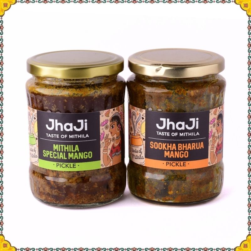 Pack of 2 Mango Pickles | Mithila Special and Sookha Aam Bharua