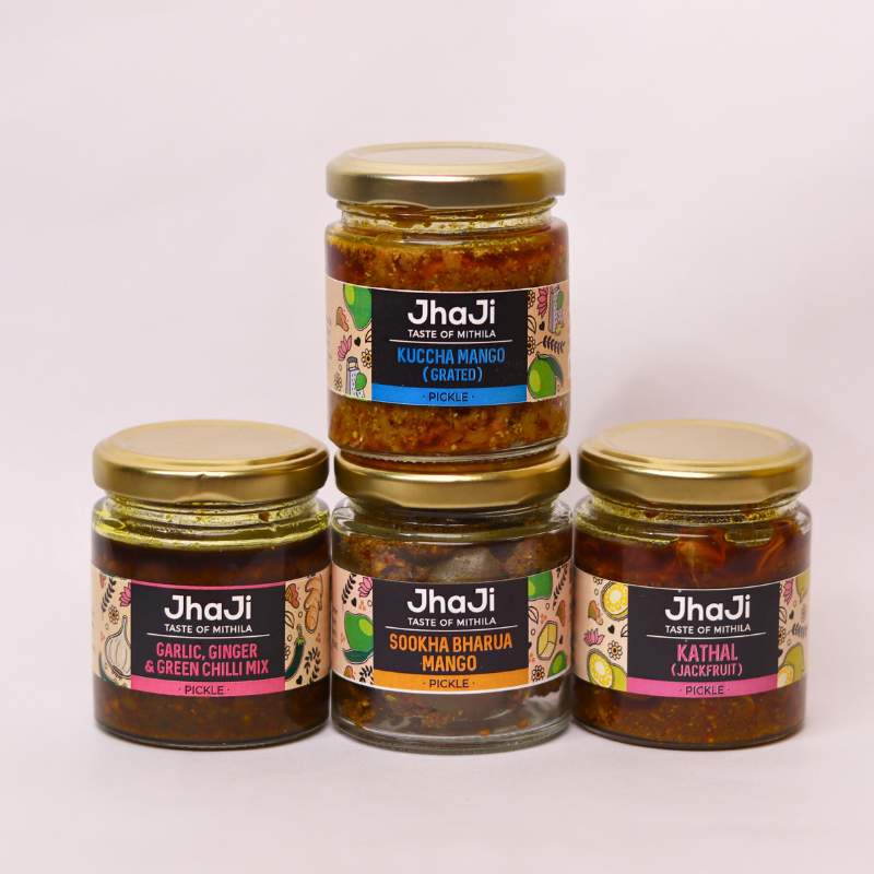Sanjay’s Favorite 4 Pickles in 1 Sample Pack | Mango, Garlic, and Kathal Pickle